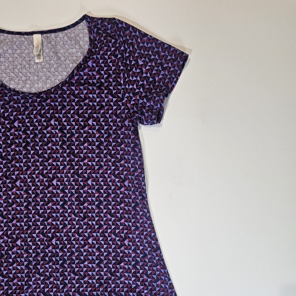 Lularoe Tunis Top Womens Size Small Purple Geometric Casual‎ Activewear Yoga Top - Picture 4 of 6